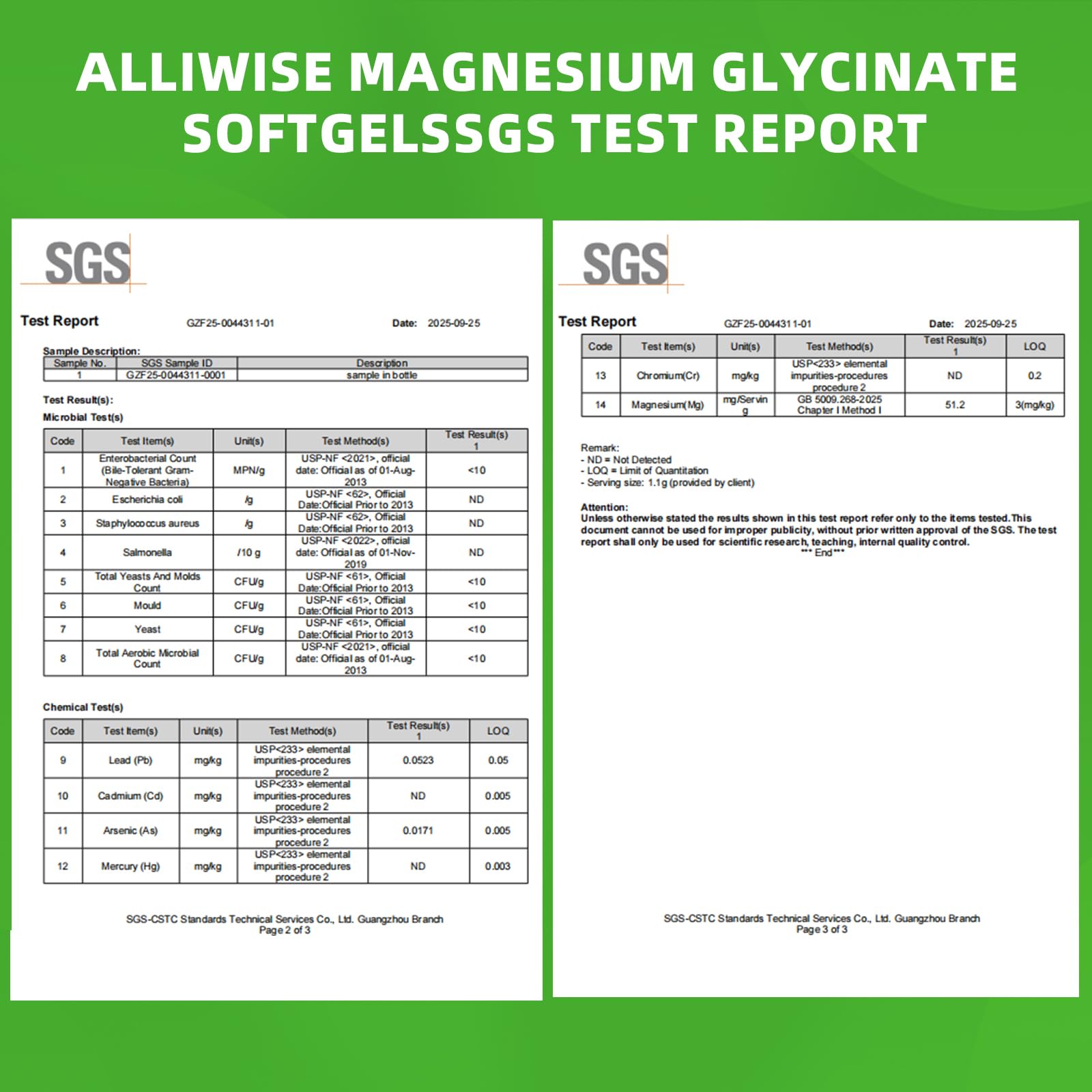 Close-up of Alliwise Magnesium Glycinate Softgel