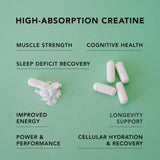 Close-up of AMANDEAN Creatine HCl 750mg capsules