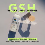 Close-up of AMANDEAN Glutathione Liquid Antioxidant label