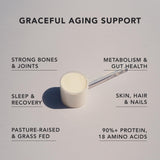 Close-up of AMANDEAN Grass-Fed Beef Collagen Powder texture