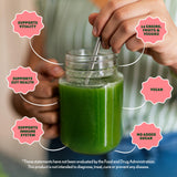 Close-up of Amazing Grass Green Superfood Powder texture