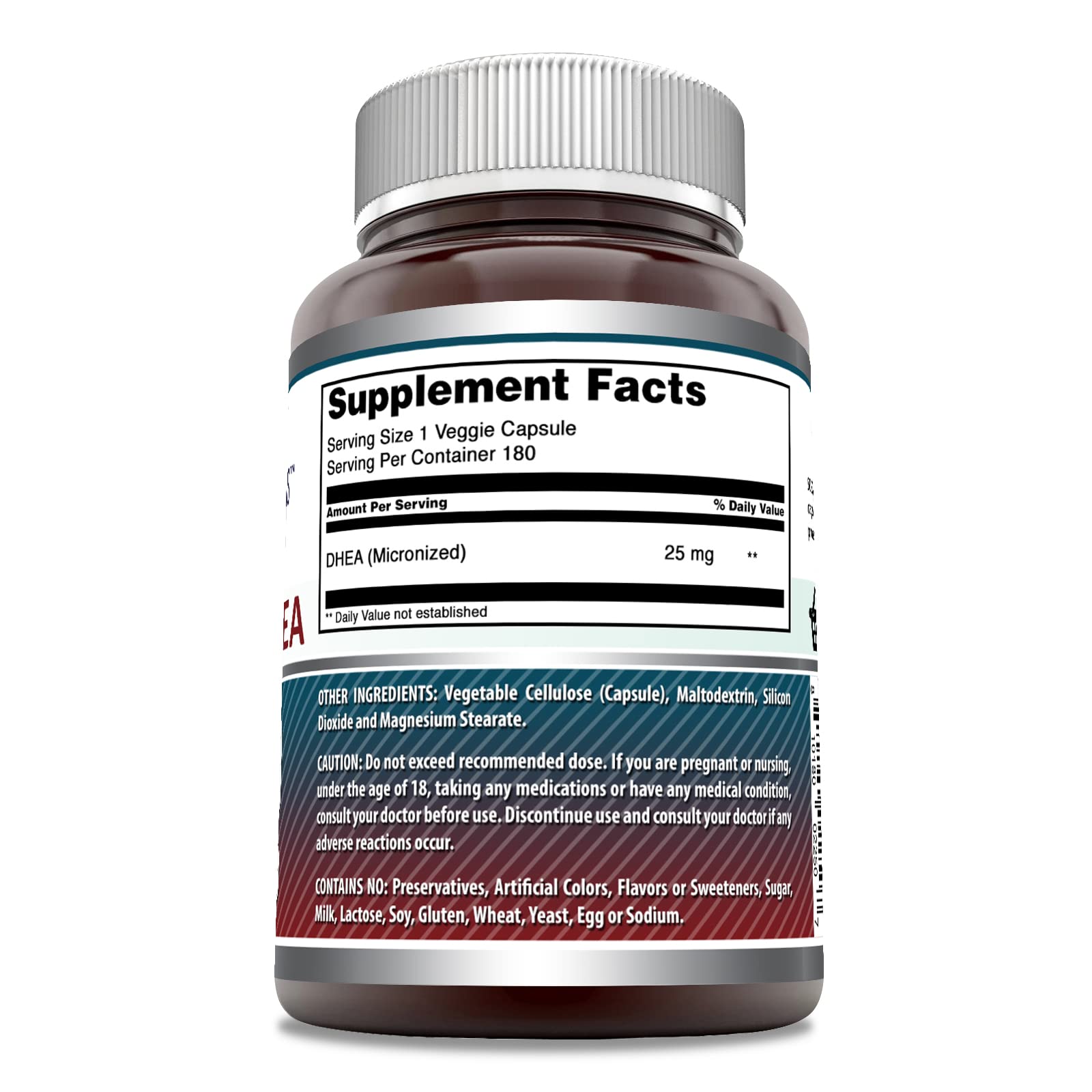 Close-up of Amazing Nutrition DHEA Veggie Capsule