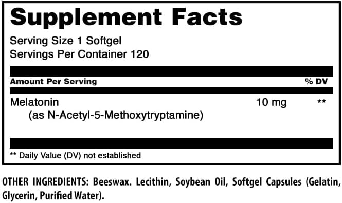 Close-up of Amazing Nutrition Melatonin Softgel capsule