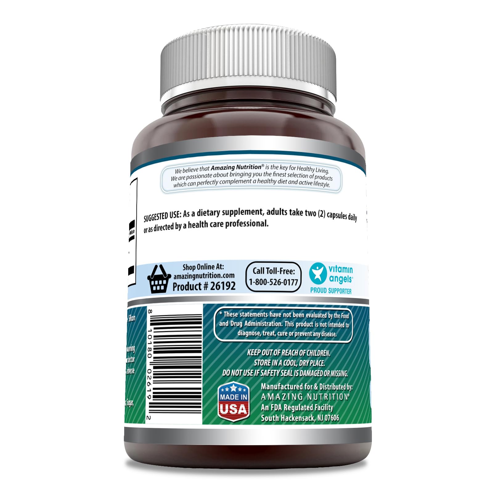 Close-up of Amazing Nutrition NAC 600mg capsules