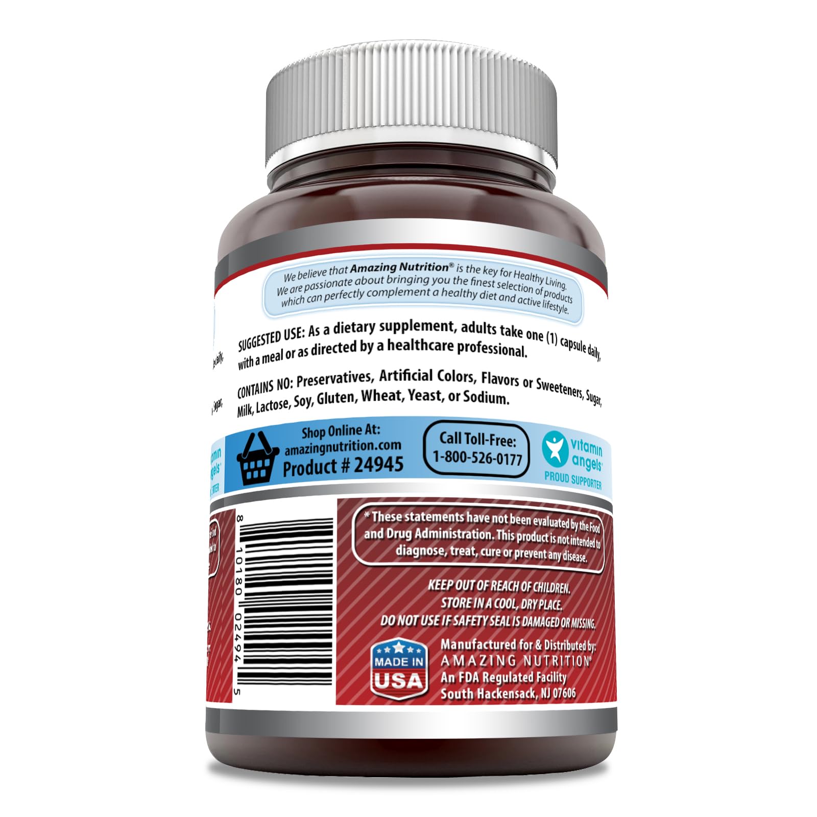 Close-up of Amazing Nutrition Niacin capsule