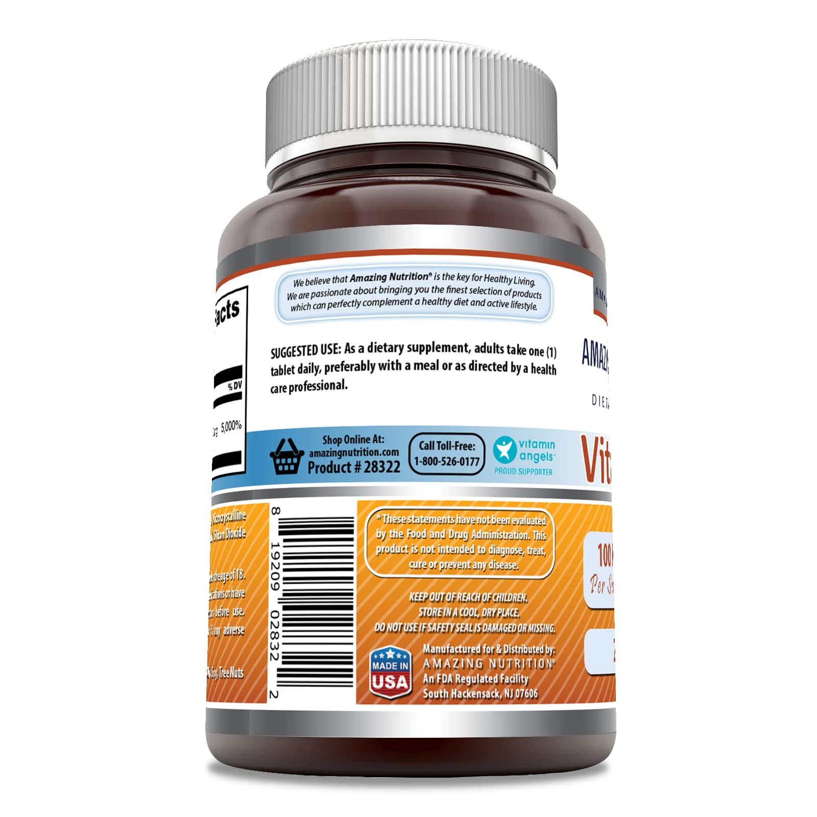 Close-up of Amazing Nutrition Vitamin B6 tablet