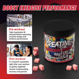 Close-up of AMZXO Creatine Monohydrate Gummies with Vitamin B12