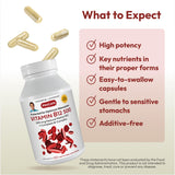 Close-up of ANDREW LESSMAN Vitamin B12 Methylcobalamin capsules