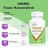 Close-up of Ascuoli Trans-Resveratrol capsules showing texture
