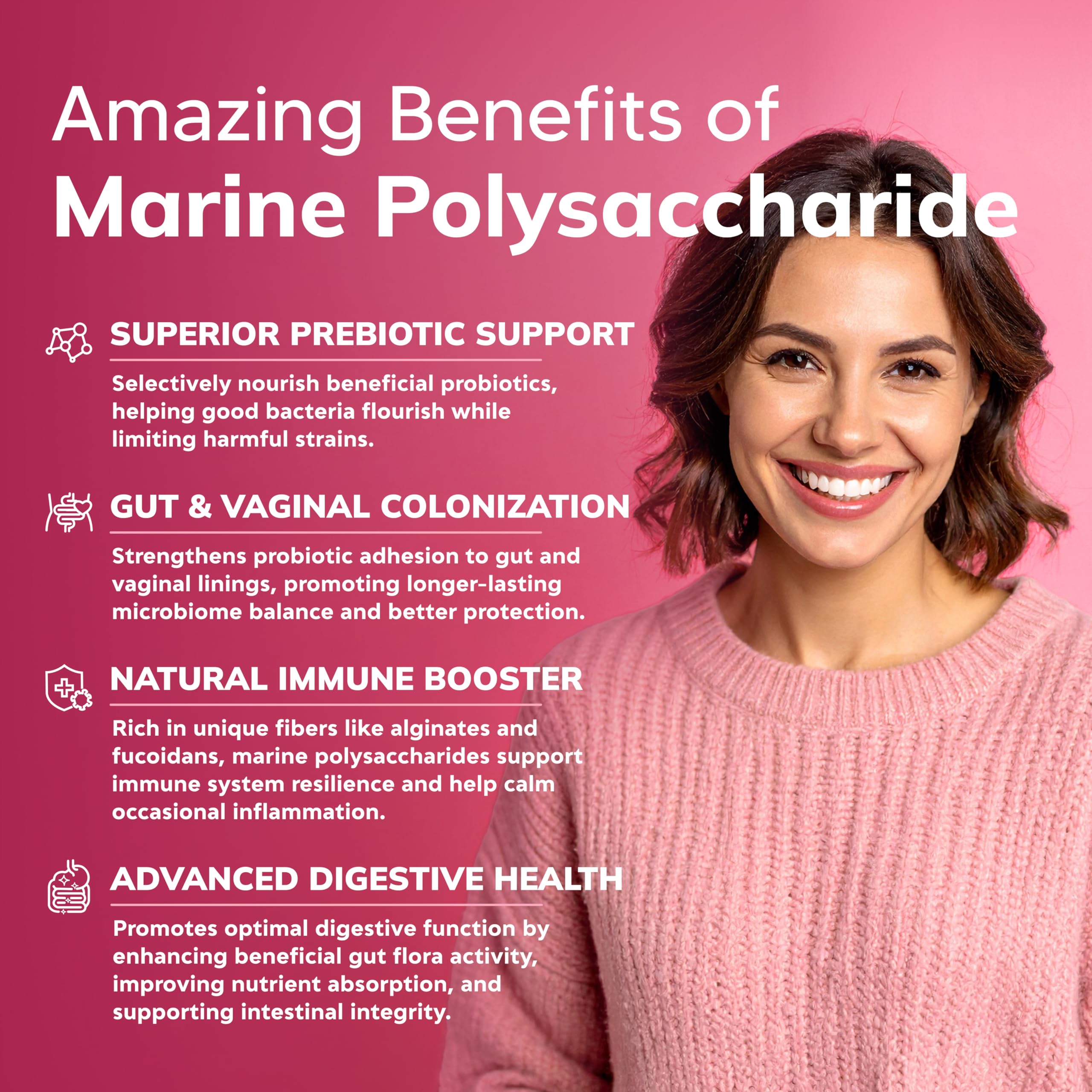 Close-up of aSquared Nutrition Women's Probiotic 50 Billion CFU capsules