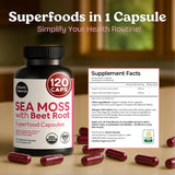 Close-up of Atlantic Naturals Sea Moss Capsules showing capsule details