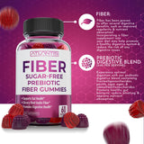 Close-up of Atlantis Nutrition Fiber Gummies showing two gummies