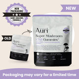 Close-up of Auri Super Mushroom Chill Gummies showing texture