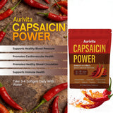 Close-up of Aurivita Cayenne Pepper Softgels capsules