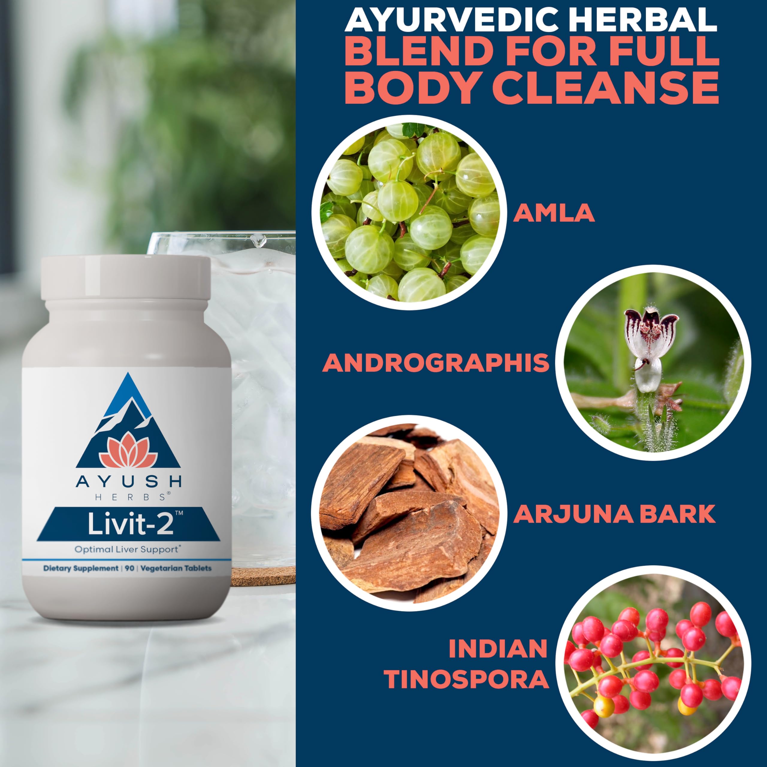 Close-up of Ayush Herbs Liver Support Supplement capsules
