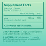 Close-up of Babivek Iodine Supplement vegan capsules