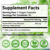 Close-up of Balincer Moringa Capsules showcasing the capsule size