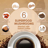 Close-up of Balincer Mushroom Coffee powder in a spoon