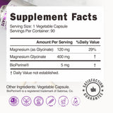 Close-up of BallBuff Magnesium Glycinate 400mg capsules
