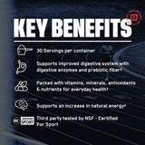 Close-up of BARE PERFORMANCE NUTRITION STRONG REDS ingredients