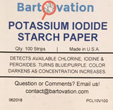 Close-up of Bartovation Potassium Test Strips showing blue/purple reaction