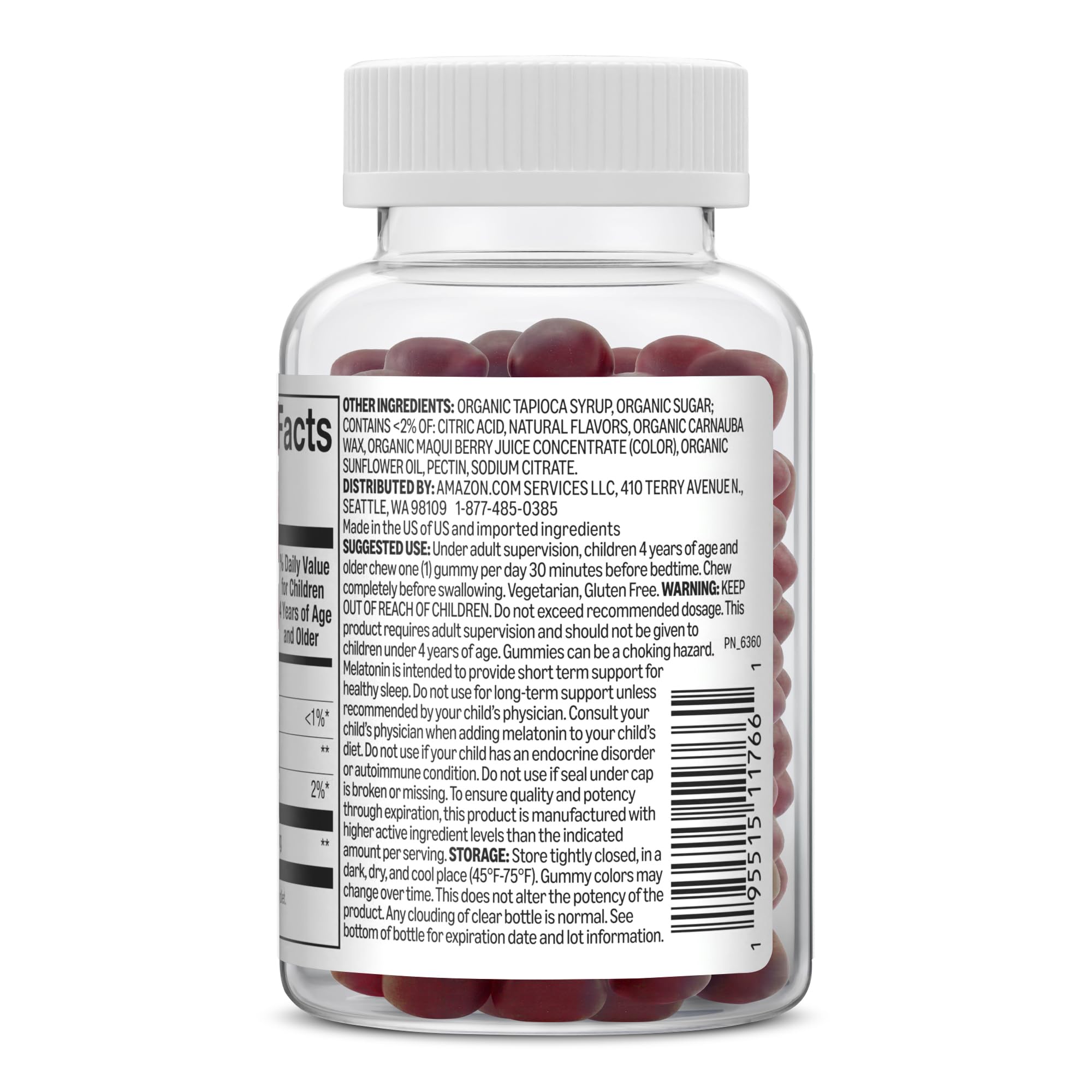 Close-up of Basics Kids Melatonin Gummies