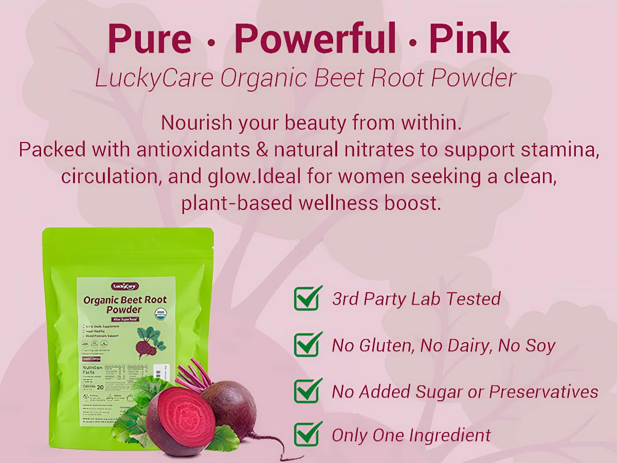 Close-up of beetroot powder texture