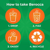 Close-up of Berocca effervescent tablet