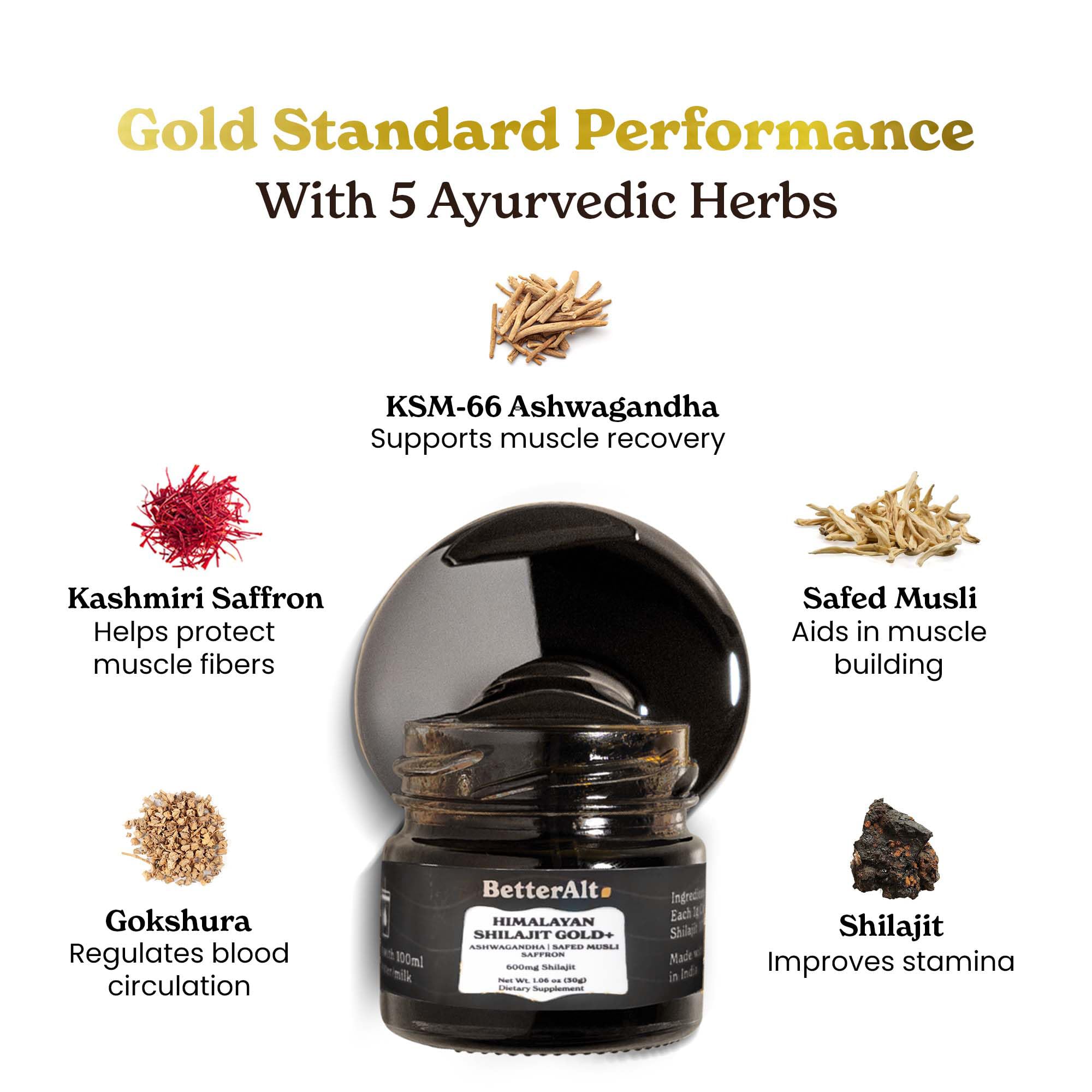 Close-up of Better Alt Shilajit Gold resin