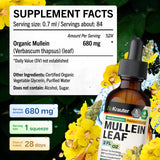 Close-up of BIO KRAUTER Mullein Drops label