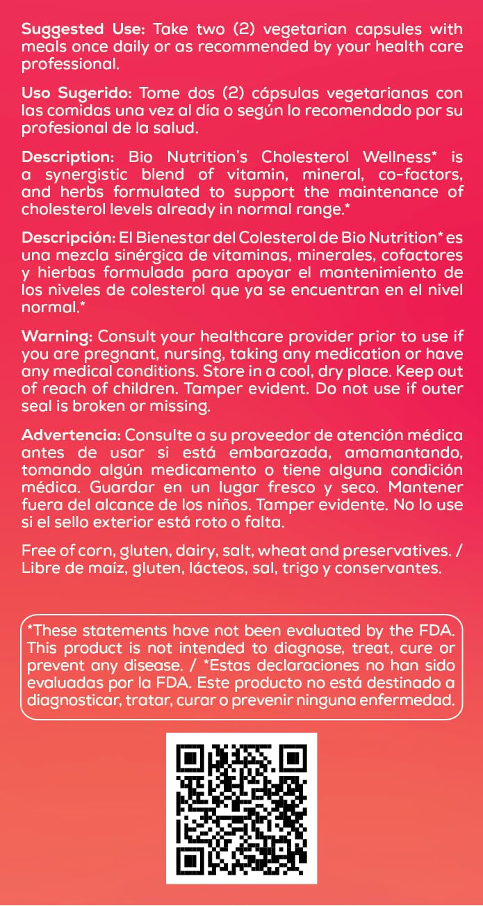 Close-up of Bio Nutrition Cholesterol Wellness capsules