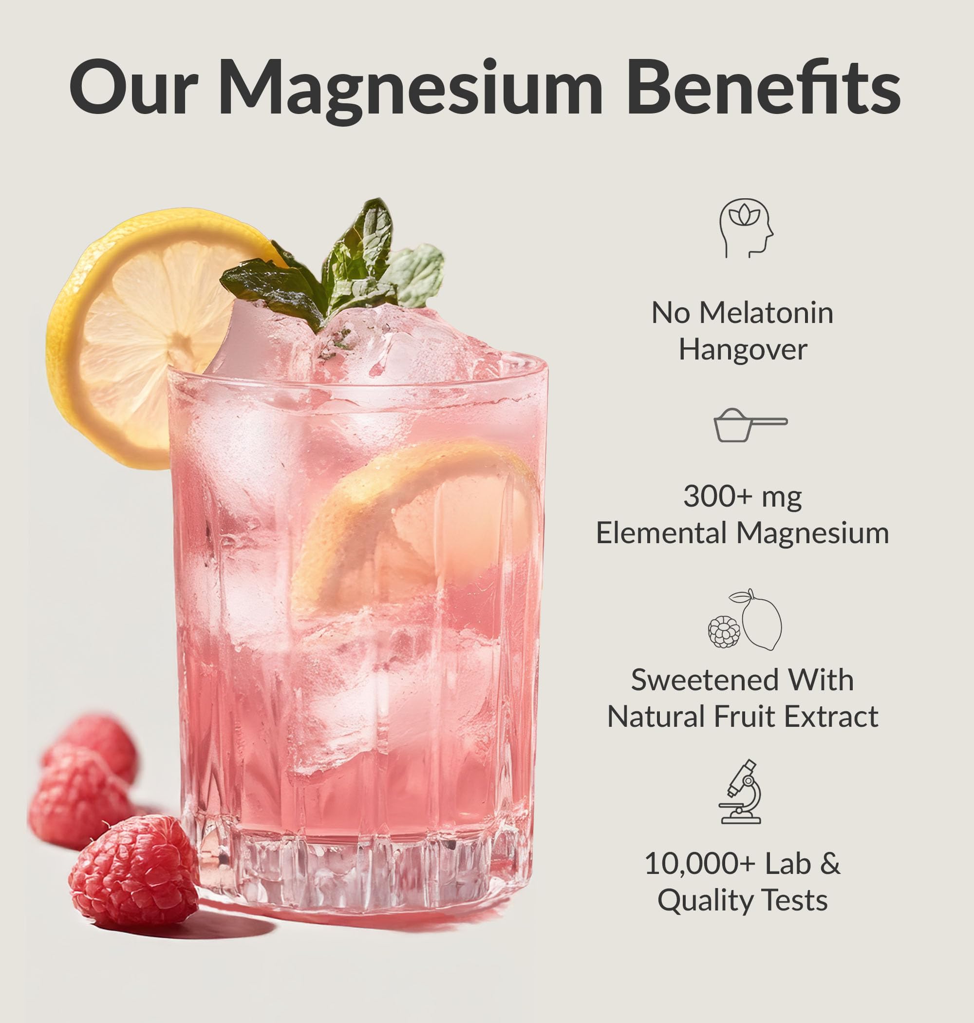 Close-up of BIOptimizers Magnesium Breakthrough Drink ingredients