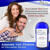 Close-up of Blue Ridge Silver Colloidal Silver 10 ppm liquid