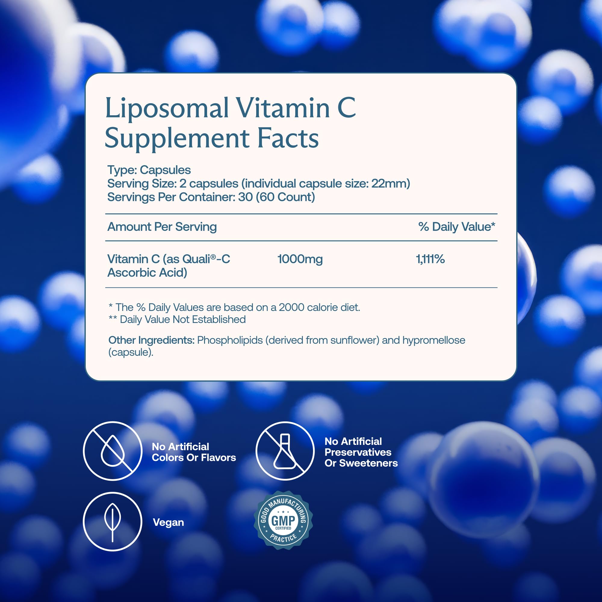 Close-up of BodyBio Vitamin C Liposomal Capsules