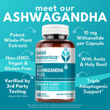 Close-up of Bold Botanica Ashwagandha Plus capsules