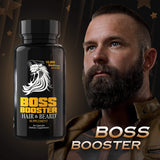 Close-up of Bossman Boss support Biotin capsules