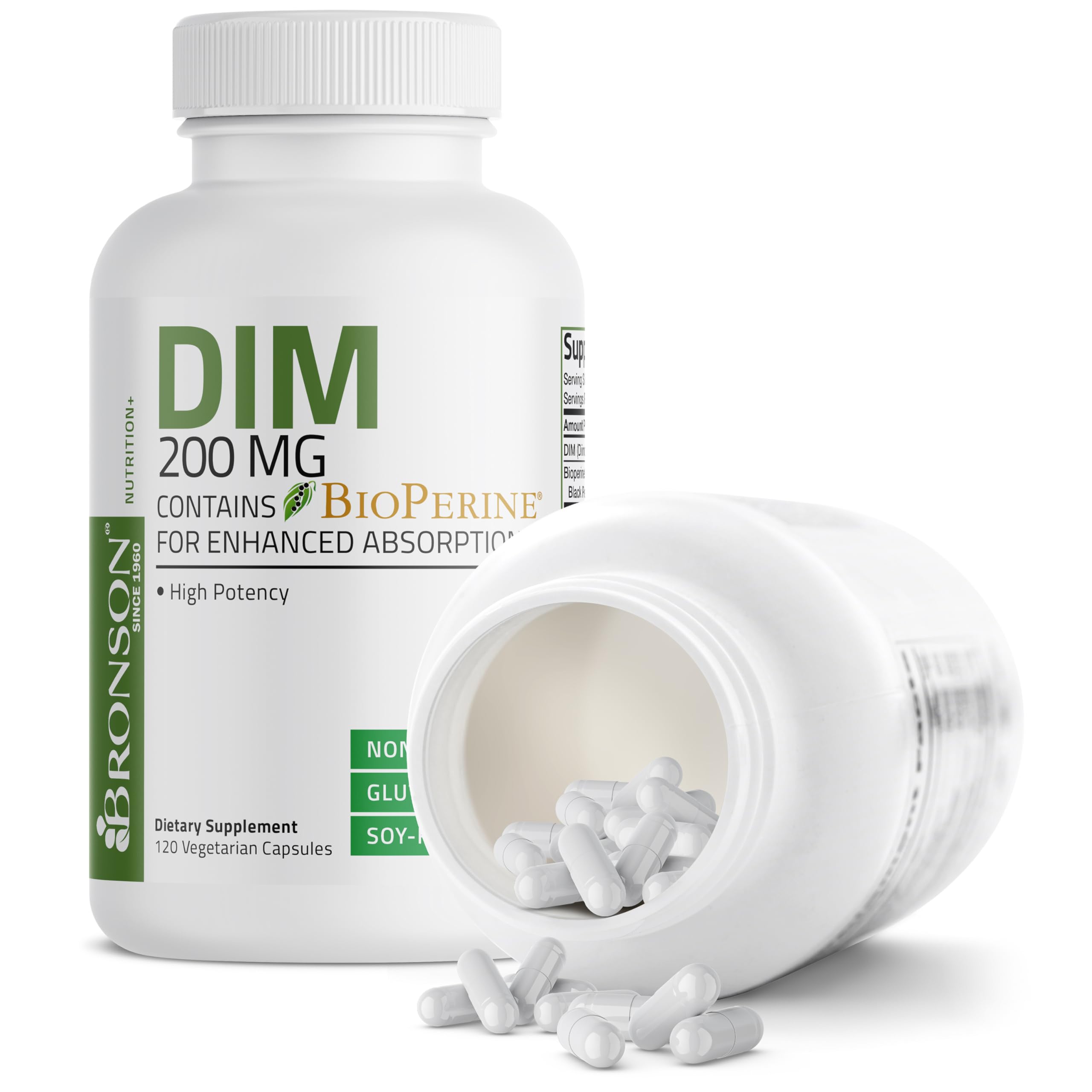 Close-up of Bronson DIM Supplement capsules