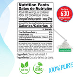 Close-up of BSL BSWEETBNATURAL stevia powder