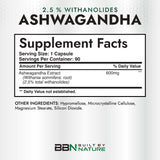 Close-up of Built by Nature Ashwagandha capsule