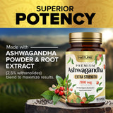 Close-up of Built by Nature Ashwagandha capsules