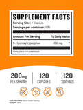 Close-up of BulkSupplements 5-HTP capsule bottle