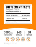Close-up of BulkSupplements L-Arginine HCl Capsules
