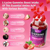 Close-up of BVIVLOO L-Lysine Gummies showing texture