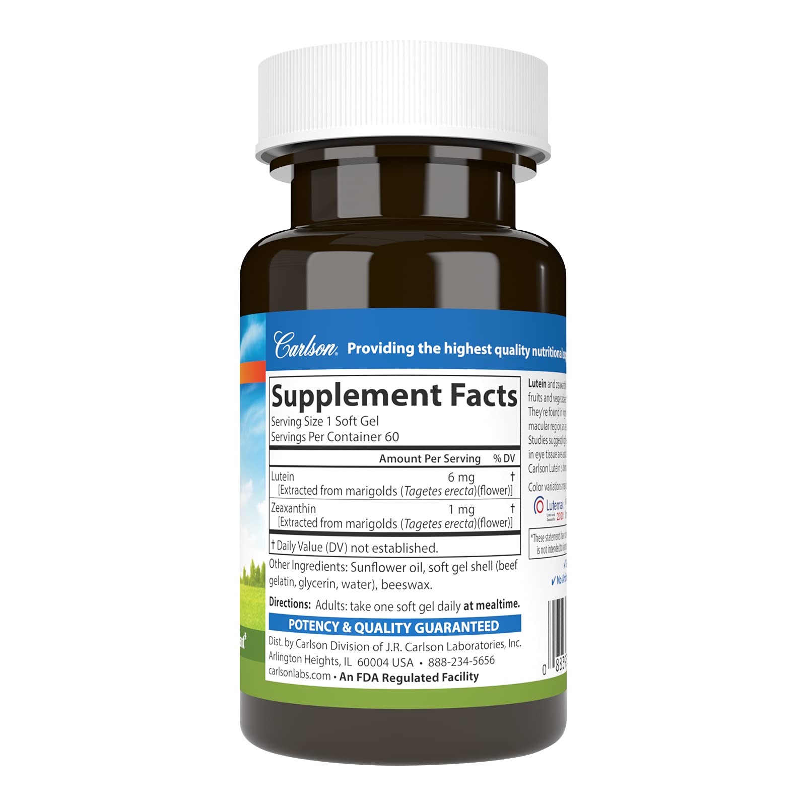 Close-up of Carlson Lutein Soft Gel