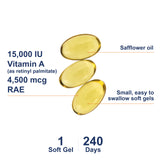 Close-up of Carlson Vitamin A Palmitate Soft Gel