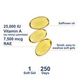 Close-up of Carlson Vitamin A Softgels softgel