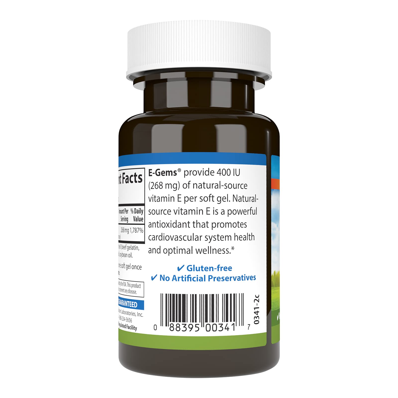 Close-up of Carlson Vitamin E softgel