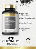 Close-up of Carlyle GTF Chromium 600 mcg capsule