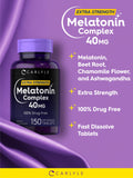 Close-up of Carlyle Melatonin Complex tablet details