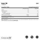 Close-up of Celebrate Bariatric Iron chewable tablet